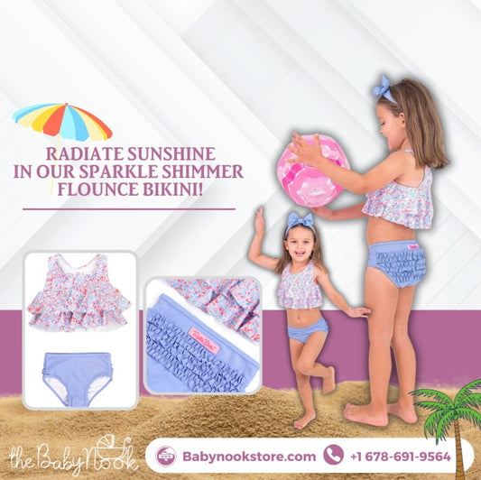 βοΈ Shine Bright in Our Sparkle Shimmer Flounce Bikini! βοΈ