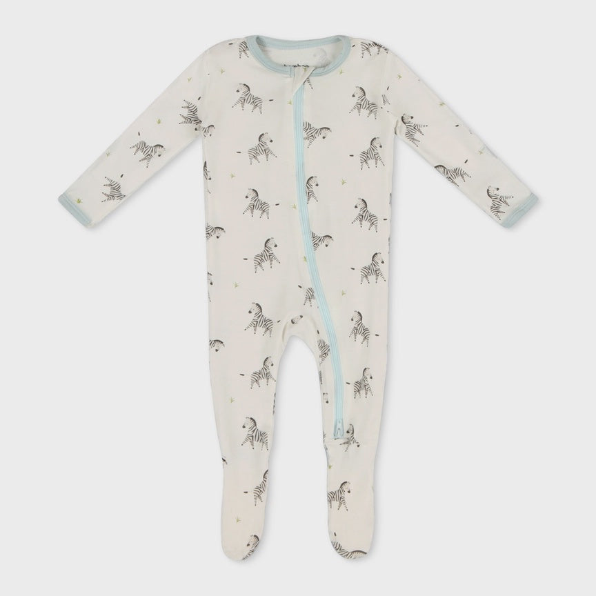 Zebra Zippered Footie