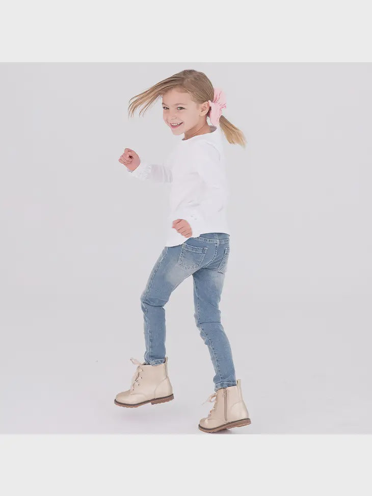 Girls Light Wash Skinny Jeans