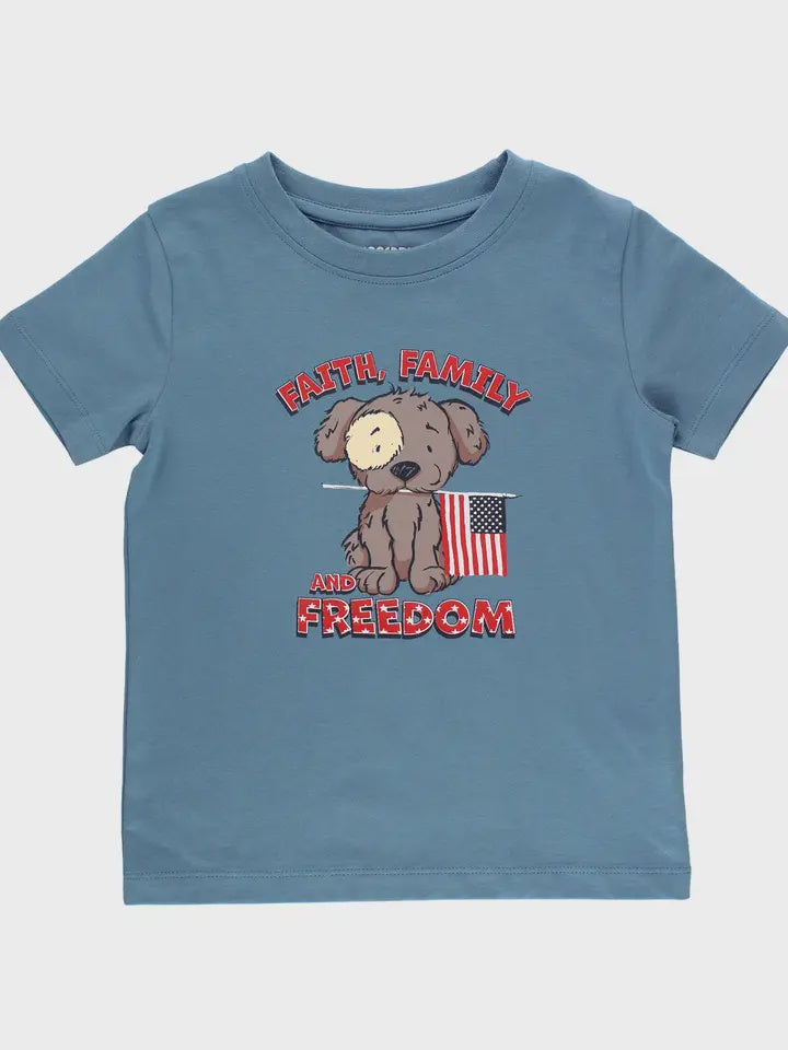 Boys "Faith Family and Freedom" Graphic Tee