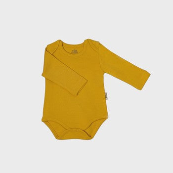 Organic Bodysuit + Pants (Mustard)