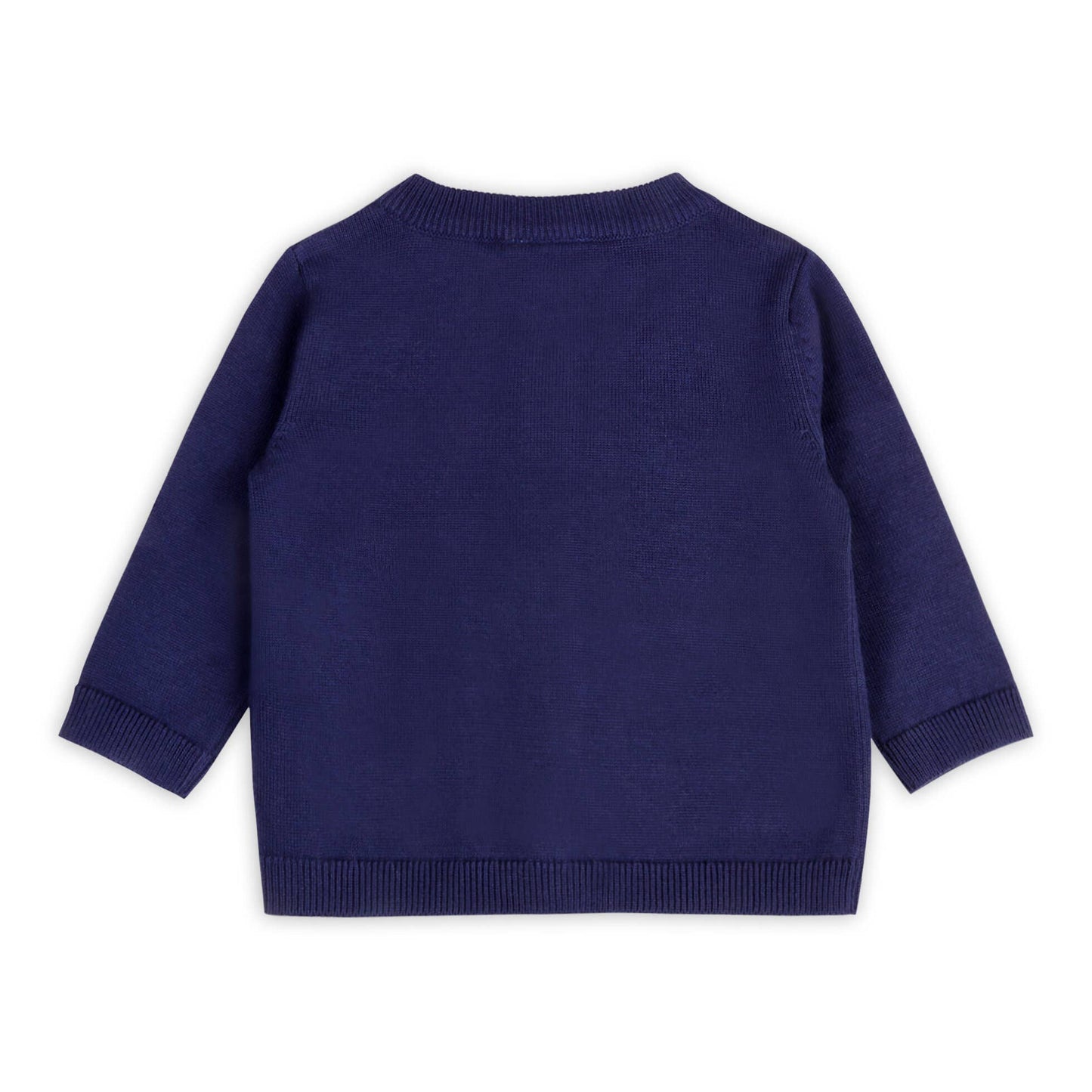 Dog Pocket Embroidered Sweater Knit Baby Cardigan Set w/ Pants