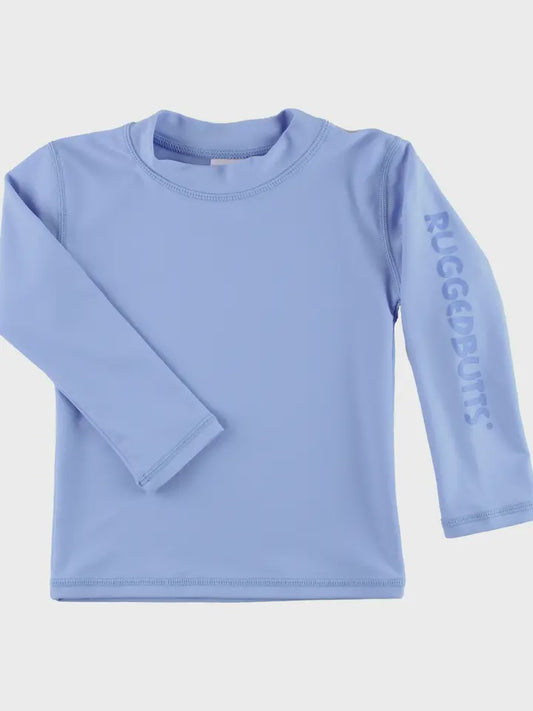 Periwinkle Blue Long Sleeve Logo Rash Guard
