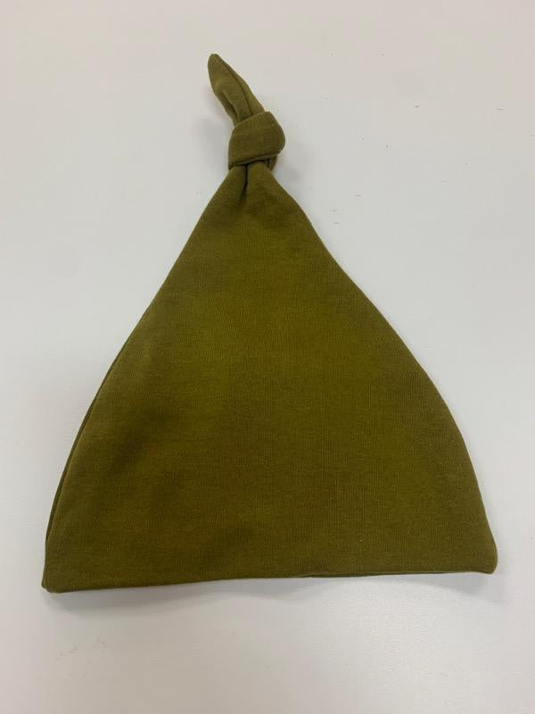 Organic Olive Beanie 6-12m