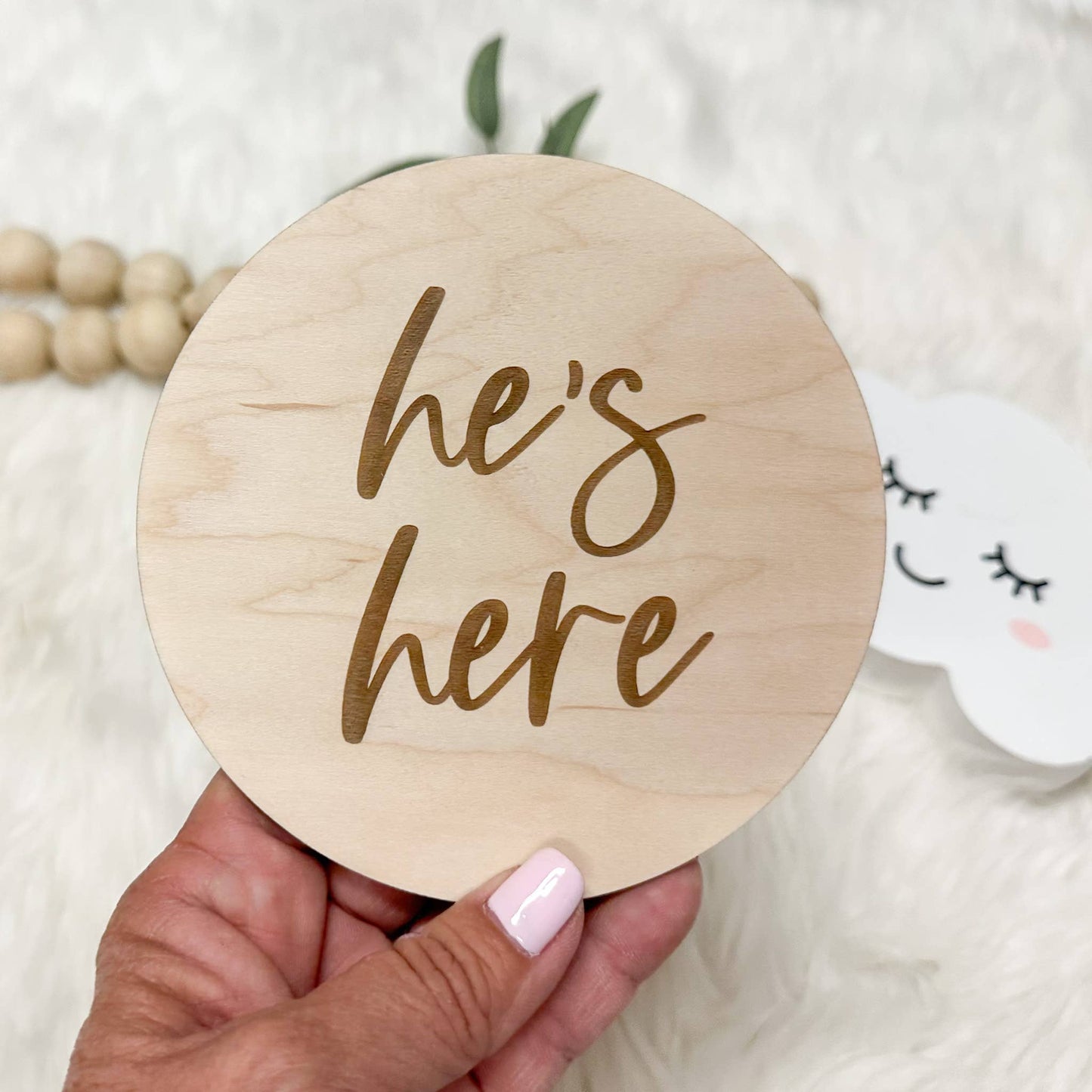 She's Here - He's Here Sign