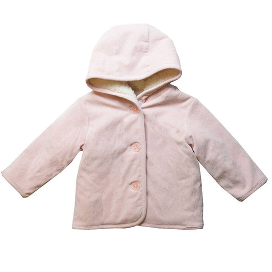 Good Lad Infant Girls Pink Corduroy Hooded Jacket -24 Months