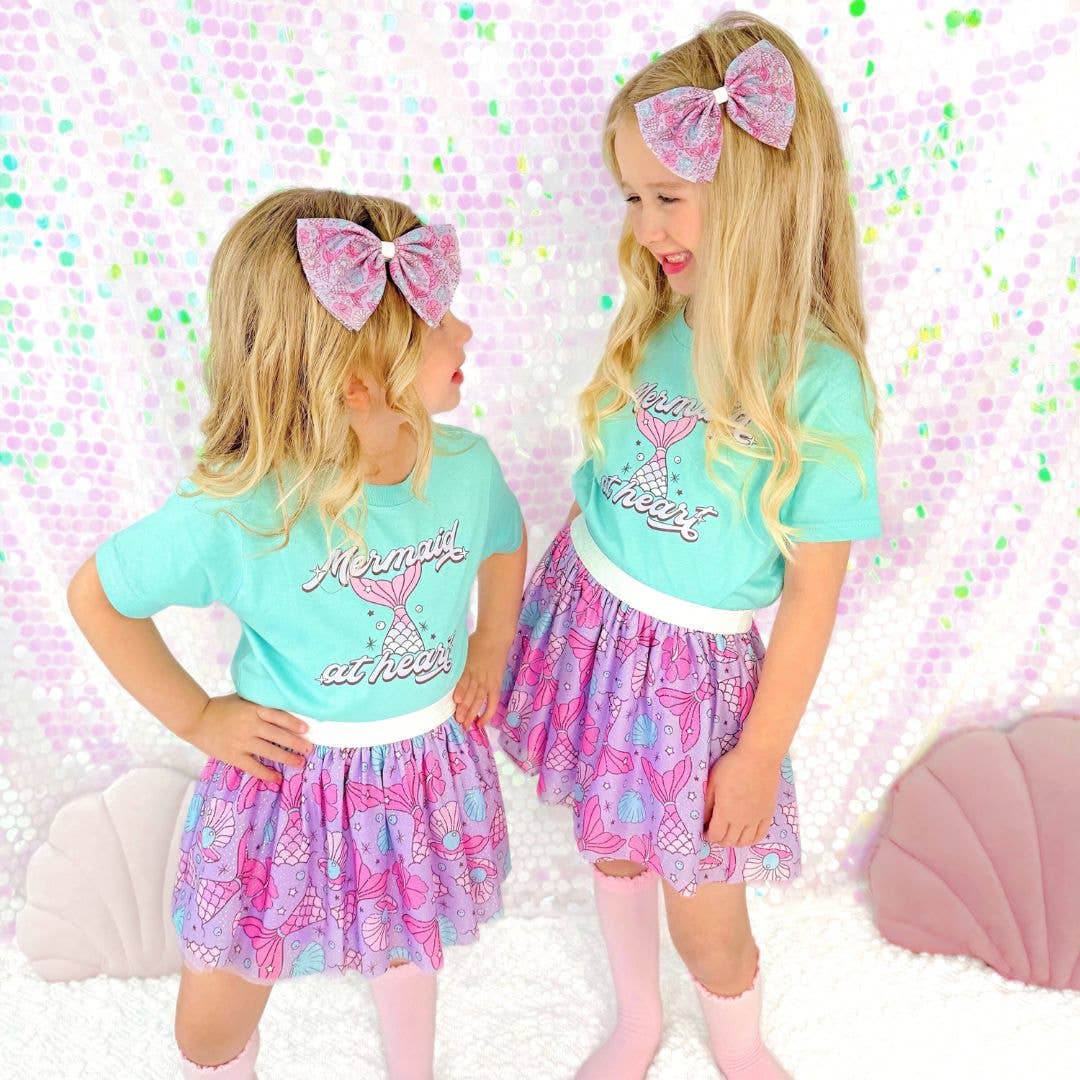 Mermaid At Heart Short Sleeve T-Shirt - Kids Summer Tee