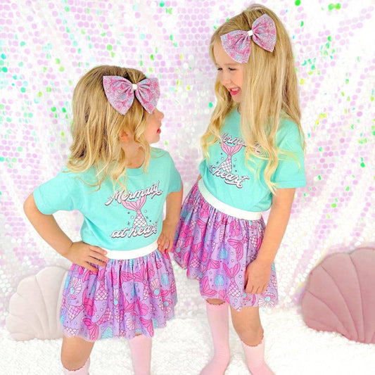Mermaid At Heart Short Sleeve T-Shirt - Kids Summer Tee
