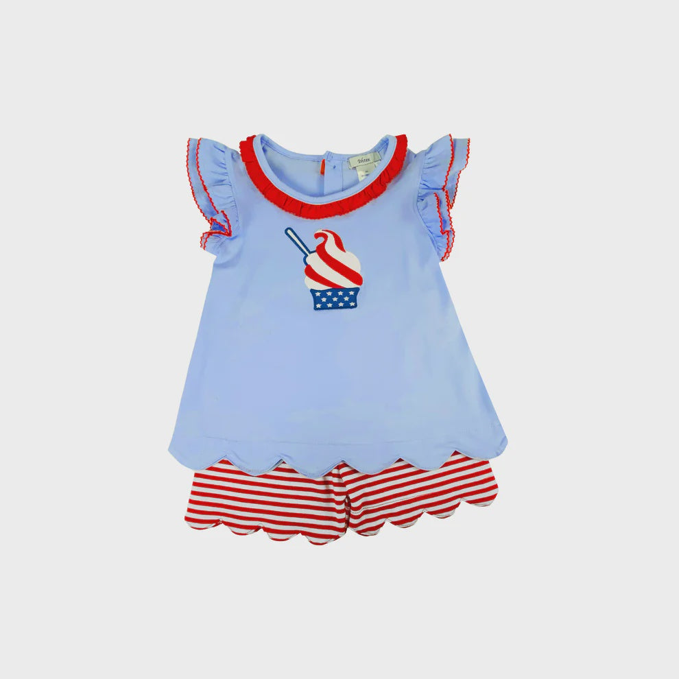 Patriotic Girls Short Set (18m)