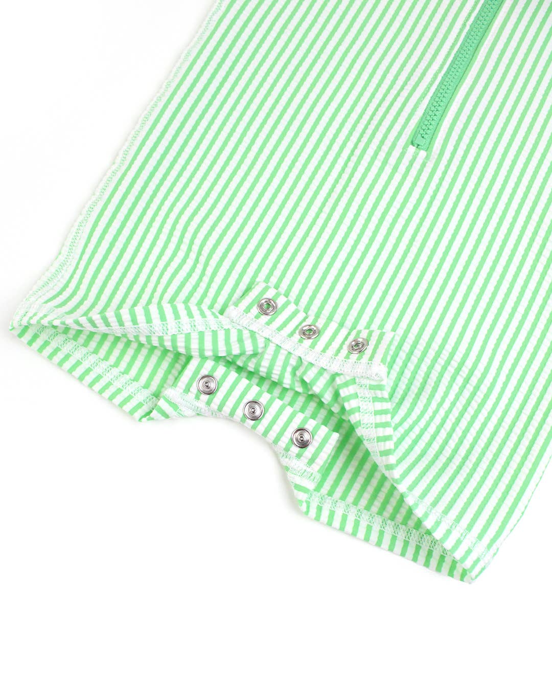 Baby Boys Spring Green Seersucker Short Sleeve One Piece Rash Guard