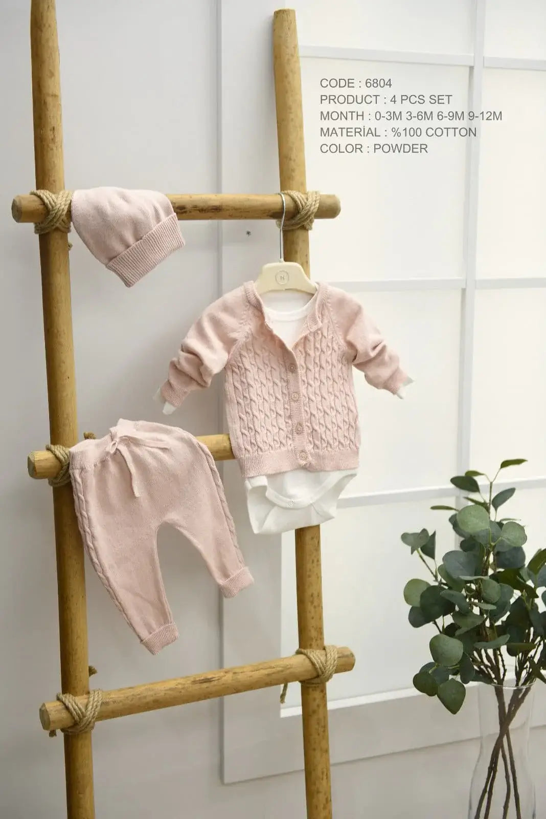 4-Piece Organic Cotton Baby Set – Style 6804