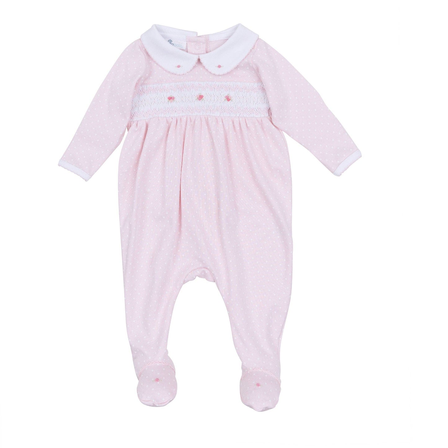 Mia's Classics Smocked Footie - Pink