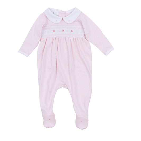 Mia's Classics Smocked Footie - Pink