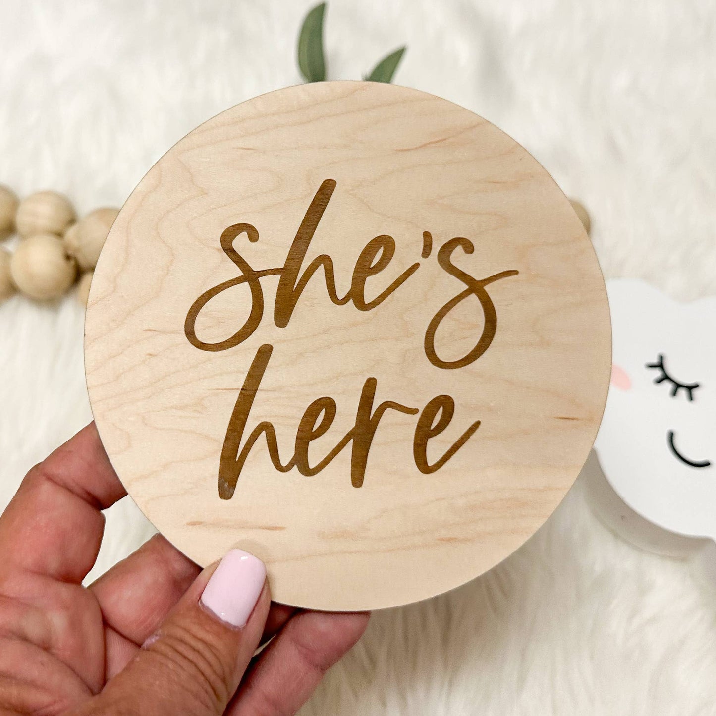 She's Here - He's Here Sign