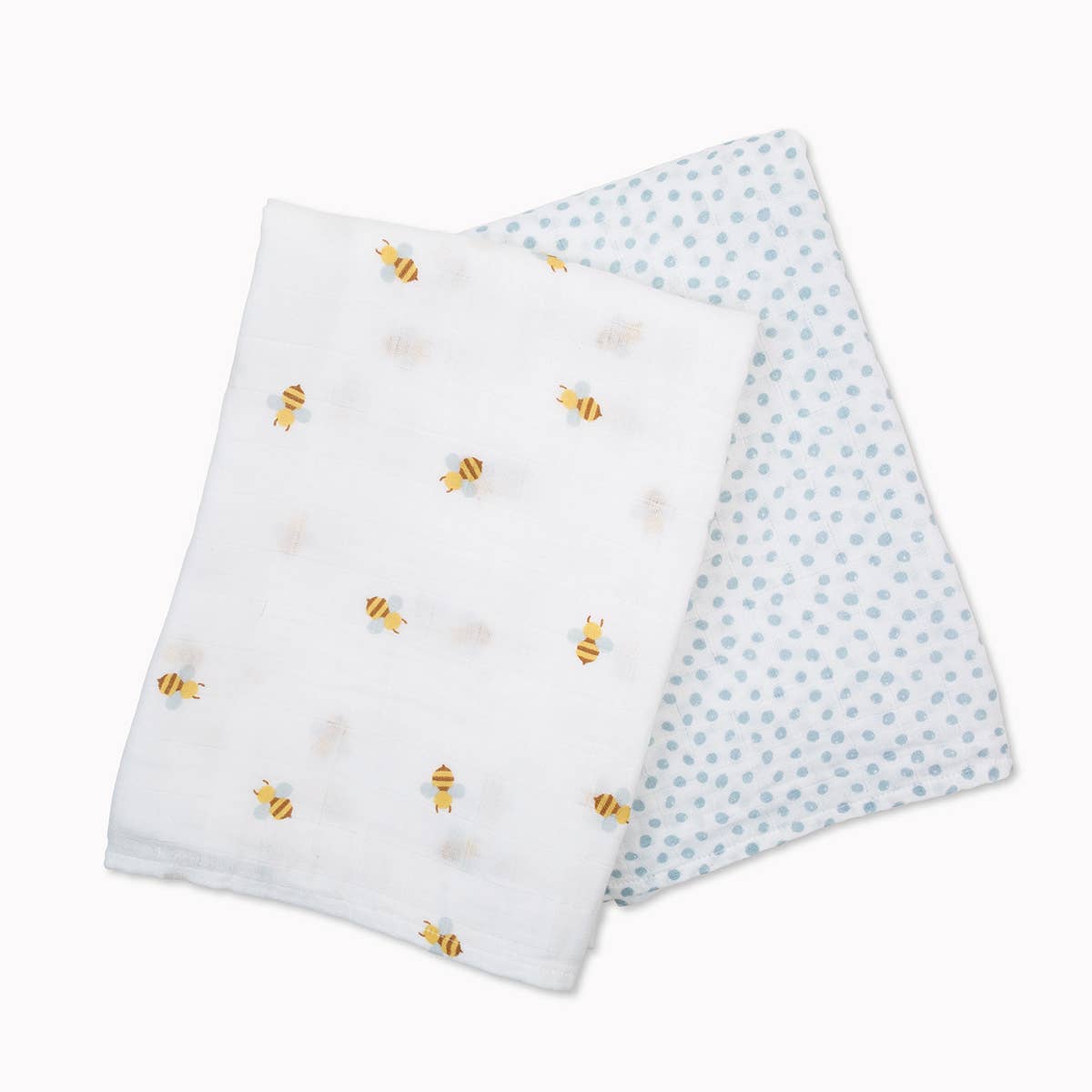Lulujo Cotton Swaddles - Bees & Dots