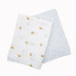 Lulujo Cotton Swaddles - Bees & Dots