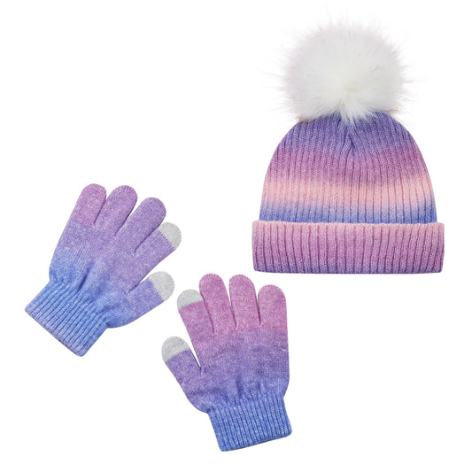 Girls Toddler / Tween Cold Weather Hat & Glove Set