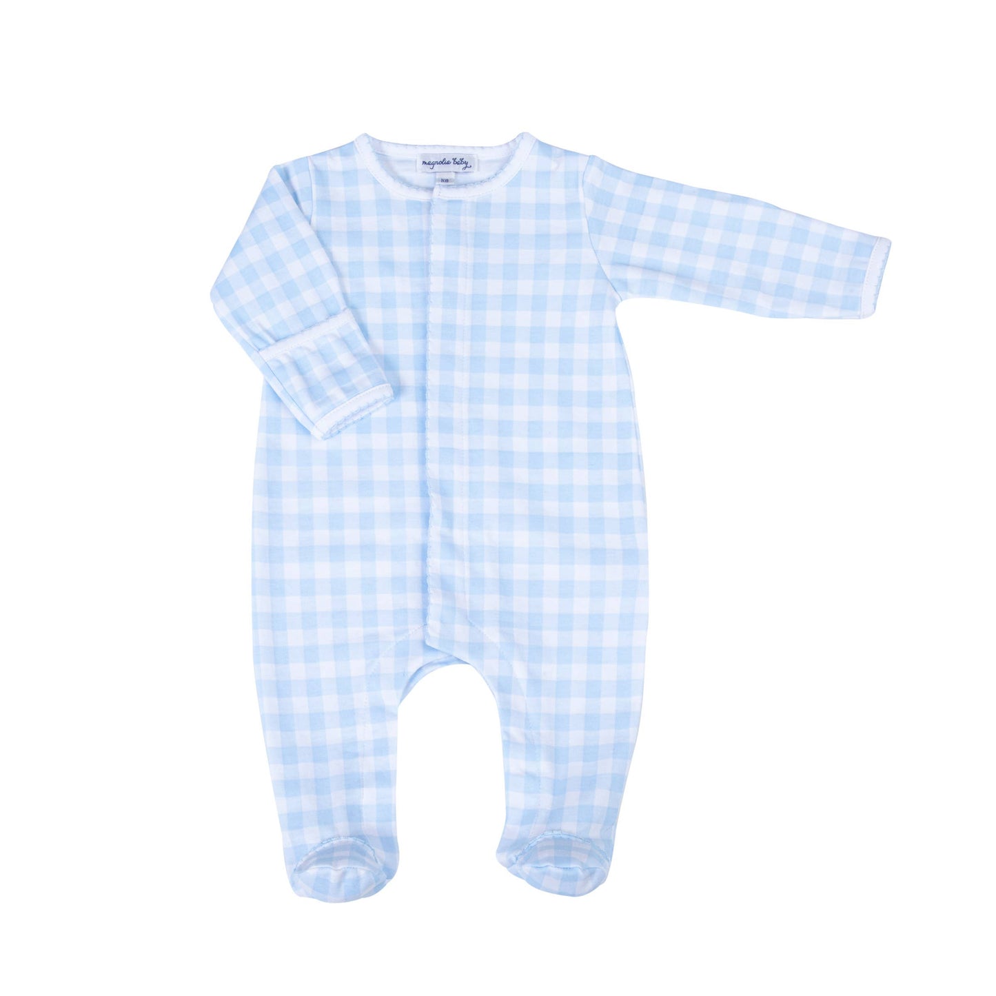 Baby Checks Footie - Blue