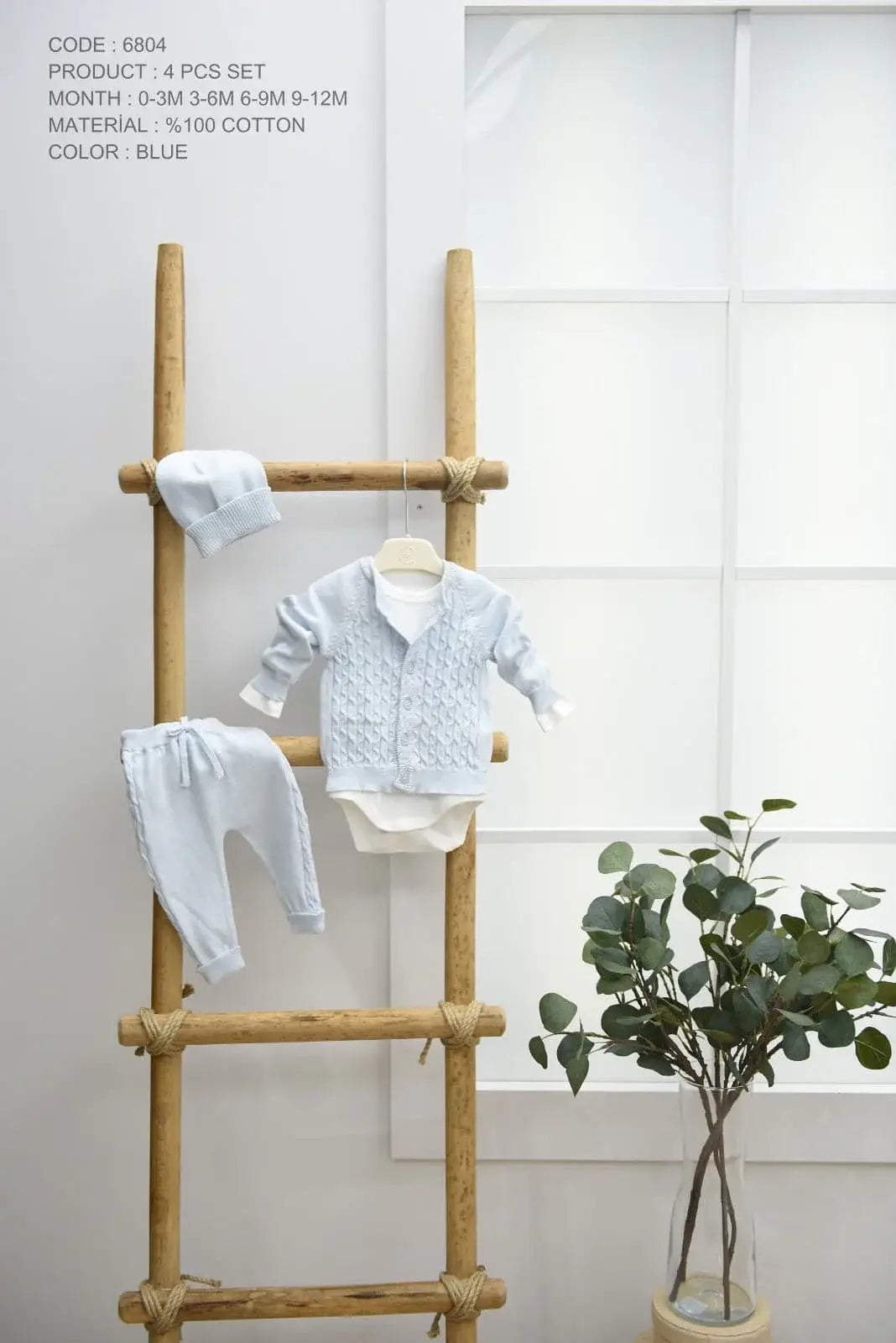 4-Piece Organic Cotton Baby Set – Style 6804