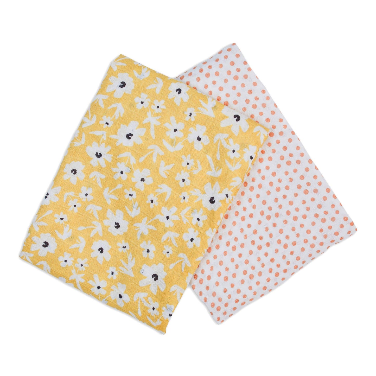 Lulujo Cotton Swaddles - Wildflower & Dots 2pk