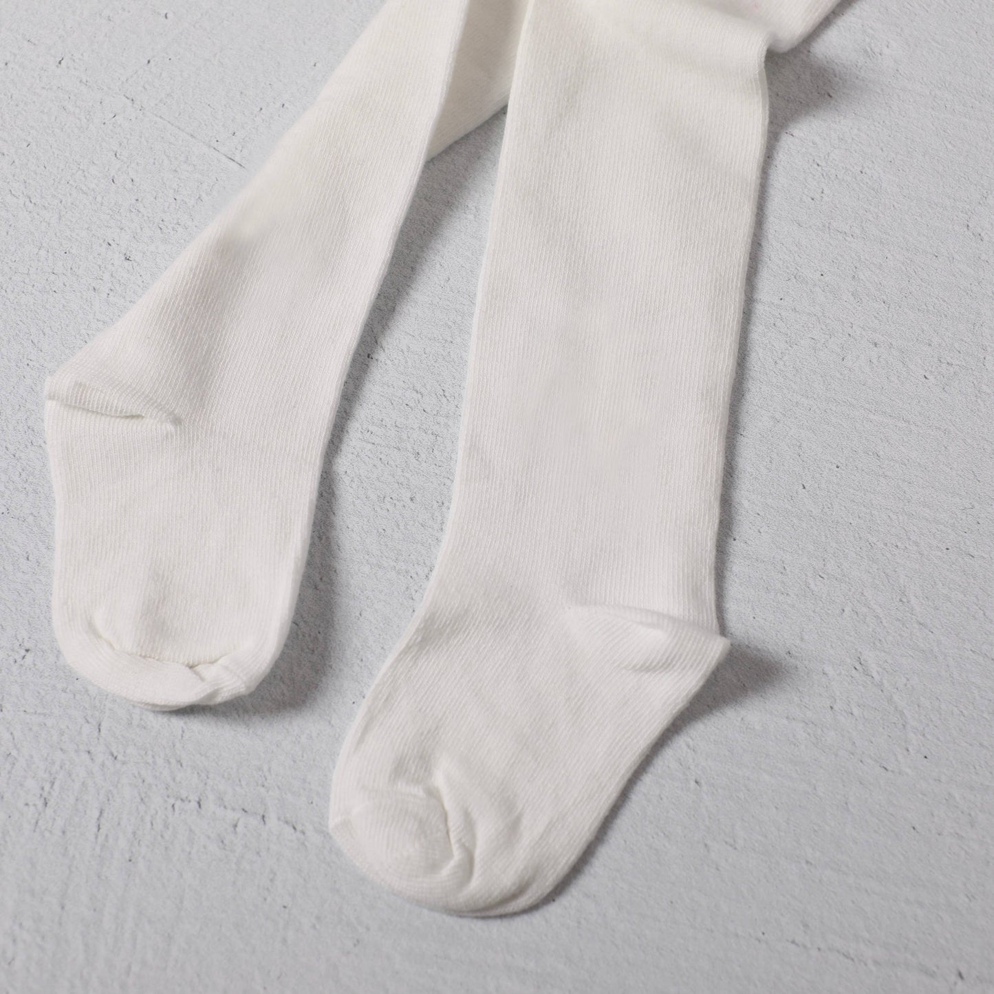 Fine Knit Basic Baby Girl Tights - Plain (Organic Blend)