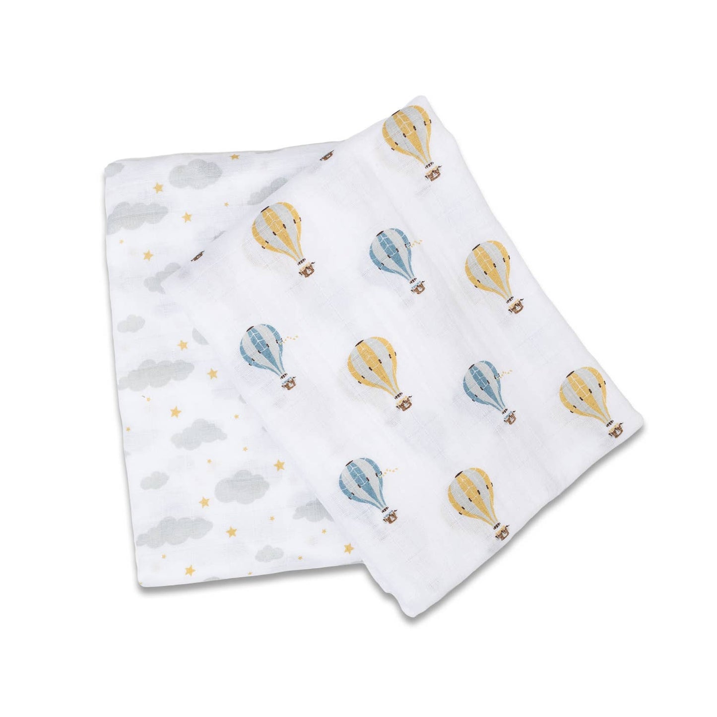 Lulujo Cotton Swaddles - Hot Air Balloons & Cloud