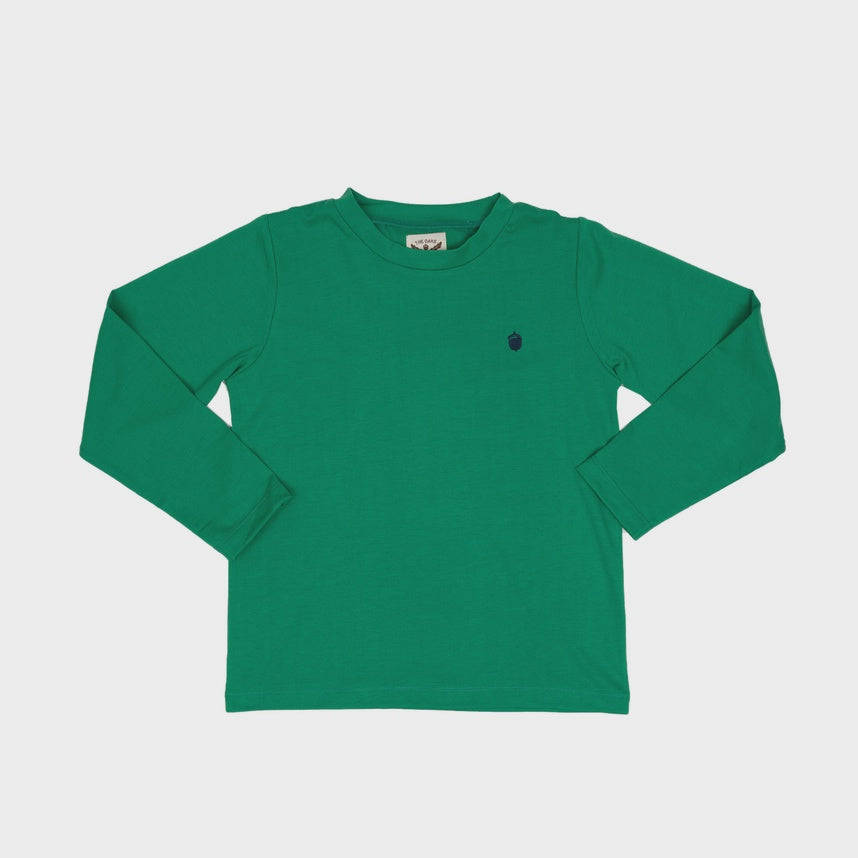 Boys Signature Green Tee with Navy  Cord Pants