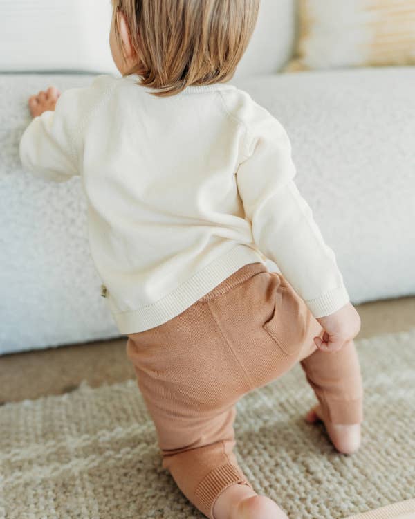 Horse Jacquard Sweater Knit Baby Pullover Set (Organic Cotton)