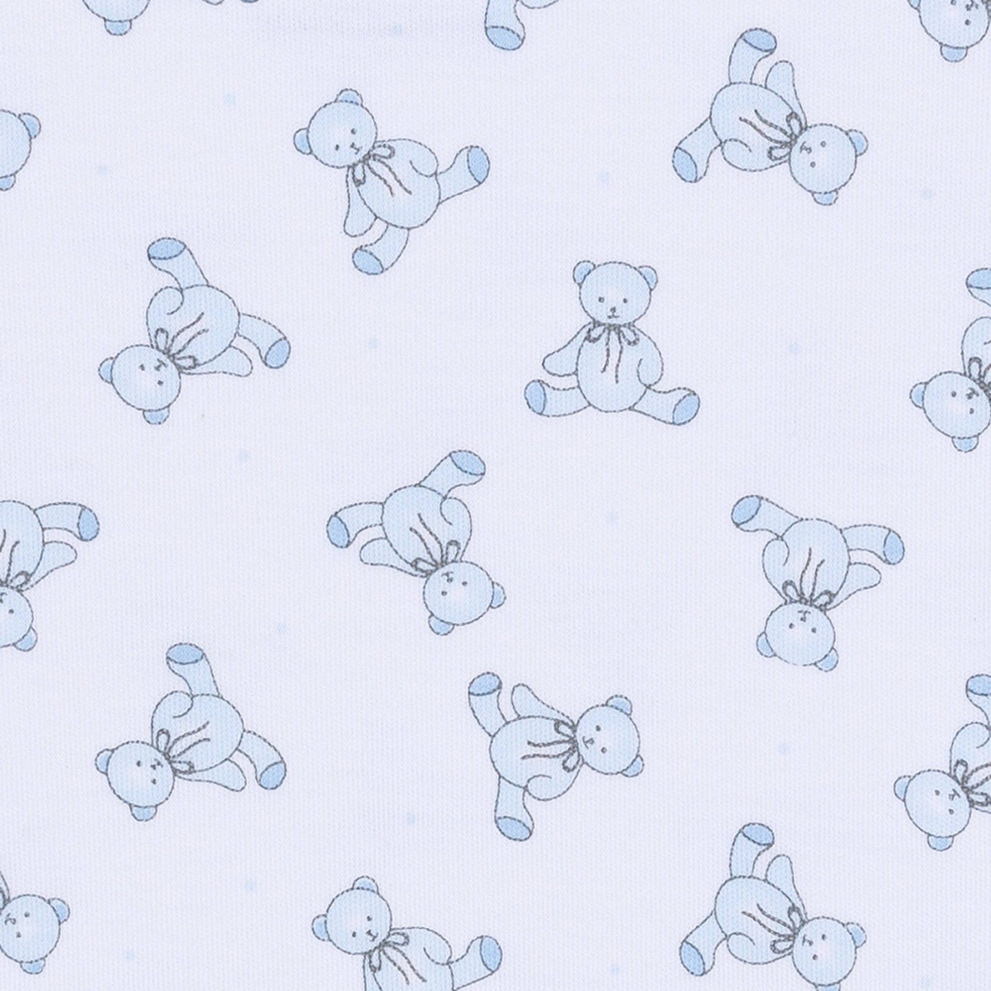 Baby's Teddy Zip Footie - Light Blue