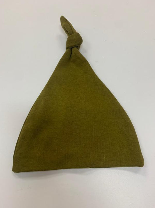 Organic Olive Beanie 6-12m